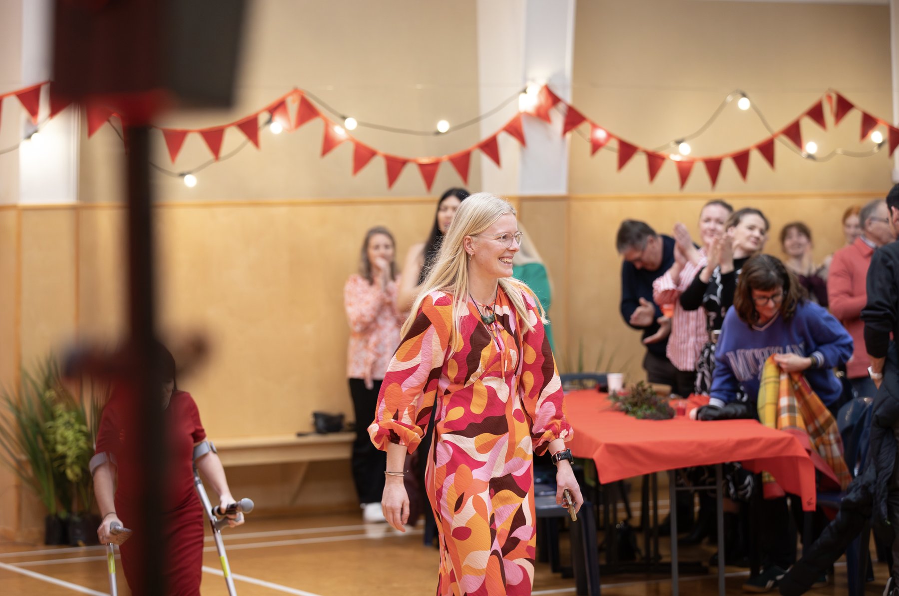 Sophie Handford speaking at her campaign launch